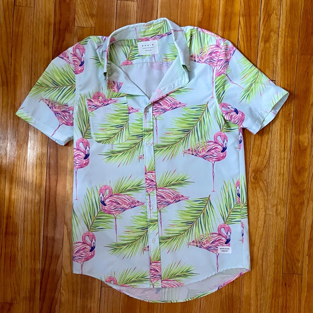 Duvin Design Tropical Button Up Shirt Medium
